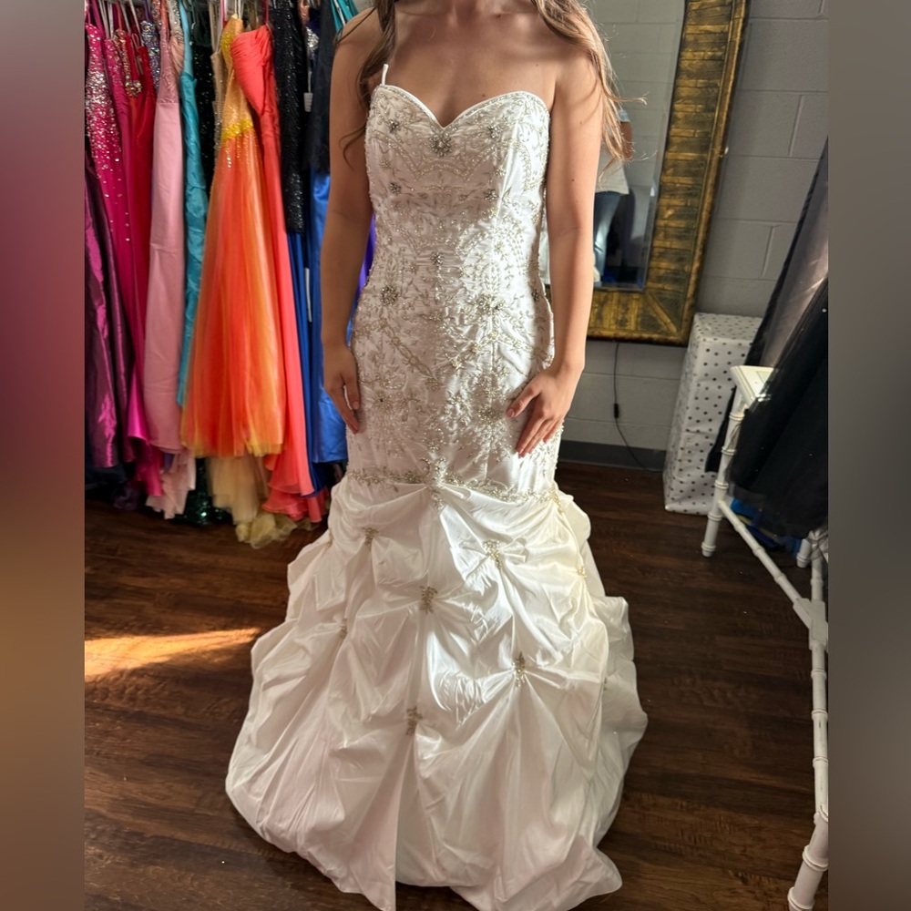 Elegant Strapless Gown with Stunning Embellishments Prom, Pageant, or Wedding